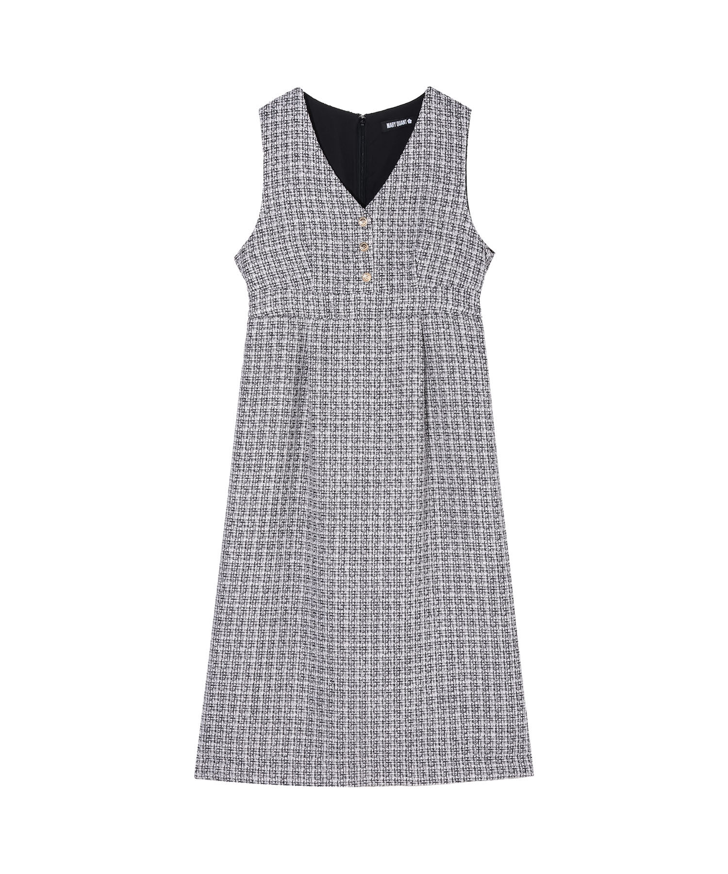 MARY QUANT「ゴールドボタンツイード ワンピース」|ワンピース|