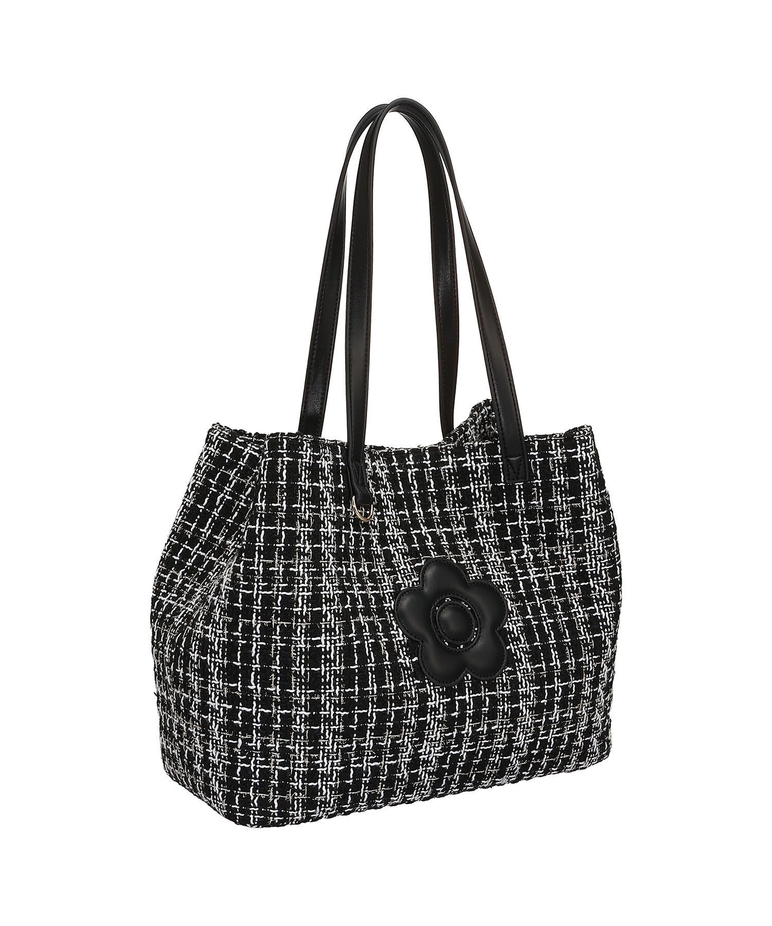 MARY QUANT「ツイードデイジーパッチ トート」|トートバッグ|