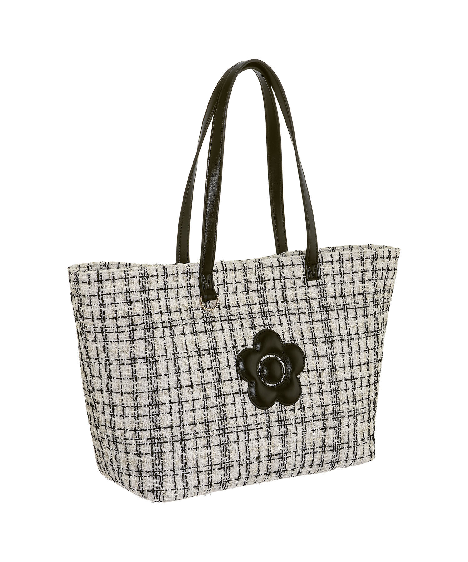 MARY QUANT「ツイードデイジーパッチ トート」|トートバッグ|