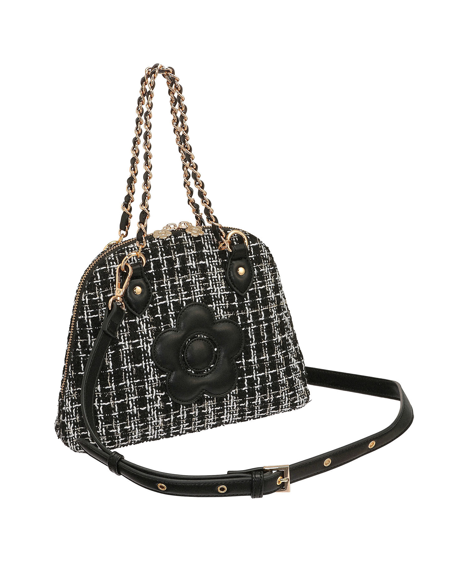 MARY QUANT「ツイードデイジーパッチ 2WAYショルダー」|ショルダー・メッセンジャー|