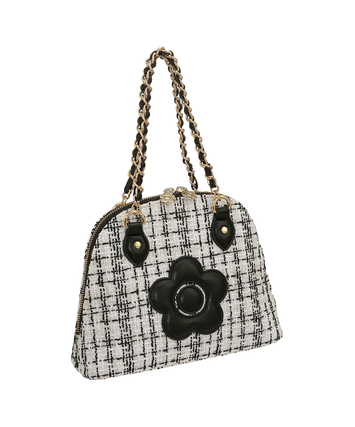 MARY QUANT「ツイードデイジーパッチ 2WAYショルダー」|ショルダー・メッセンジャー|