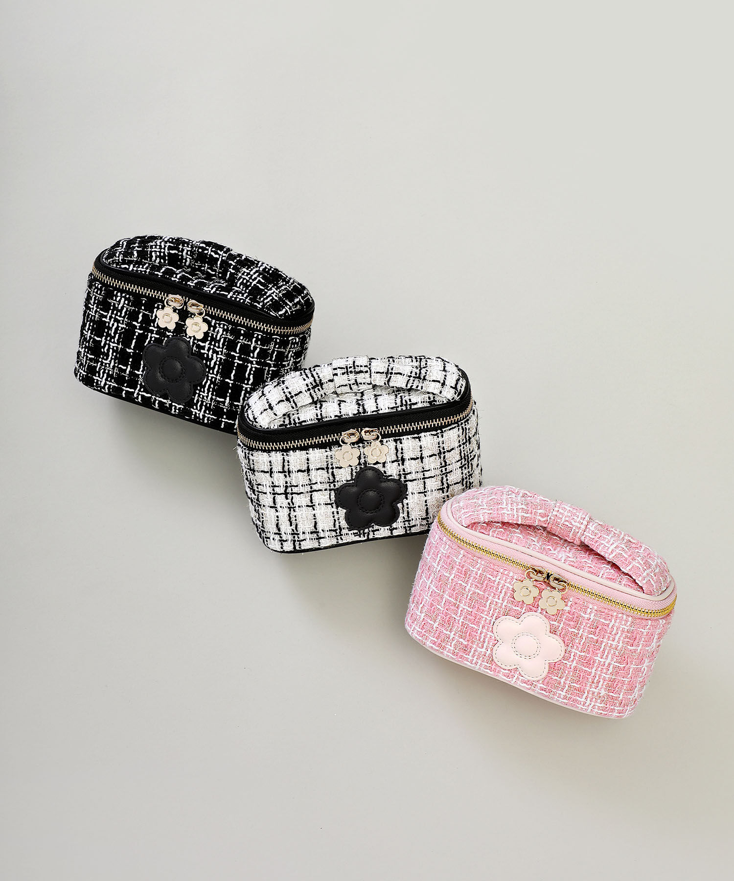MARY QUANT「ツイードデイジーパッチ バニティ」|ポーチ|