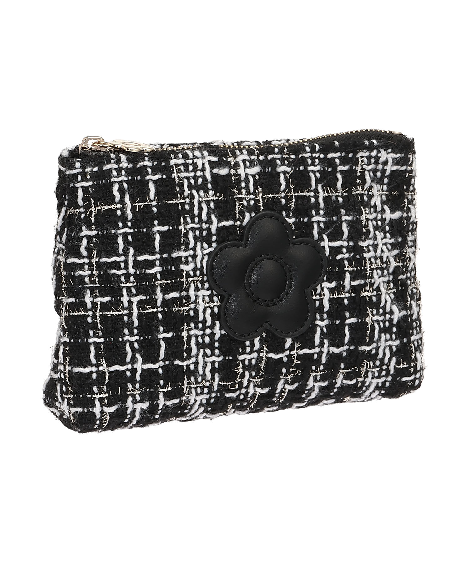 MARY QUANT「ツイードデイジーパッチ 舟型ティッシュケース」|ポーチ|