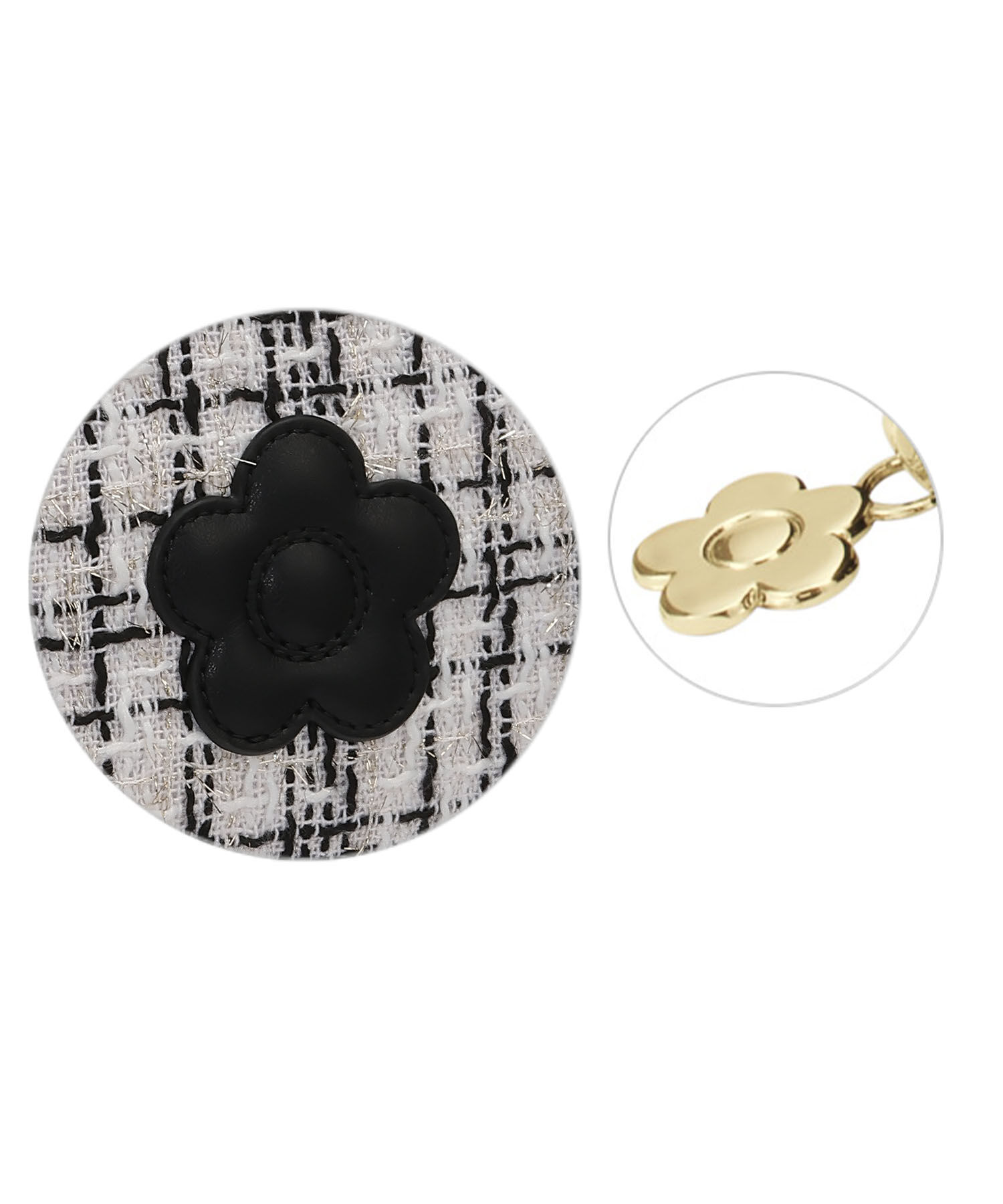 MARY QUANT「ツイードデイジーパッチ 舟型ティッシュケース」|ポーチ|