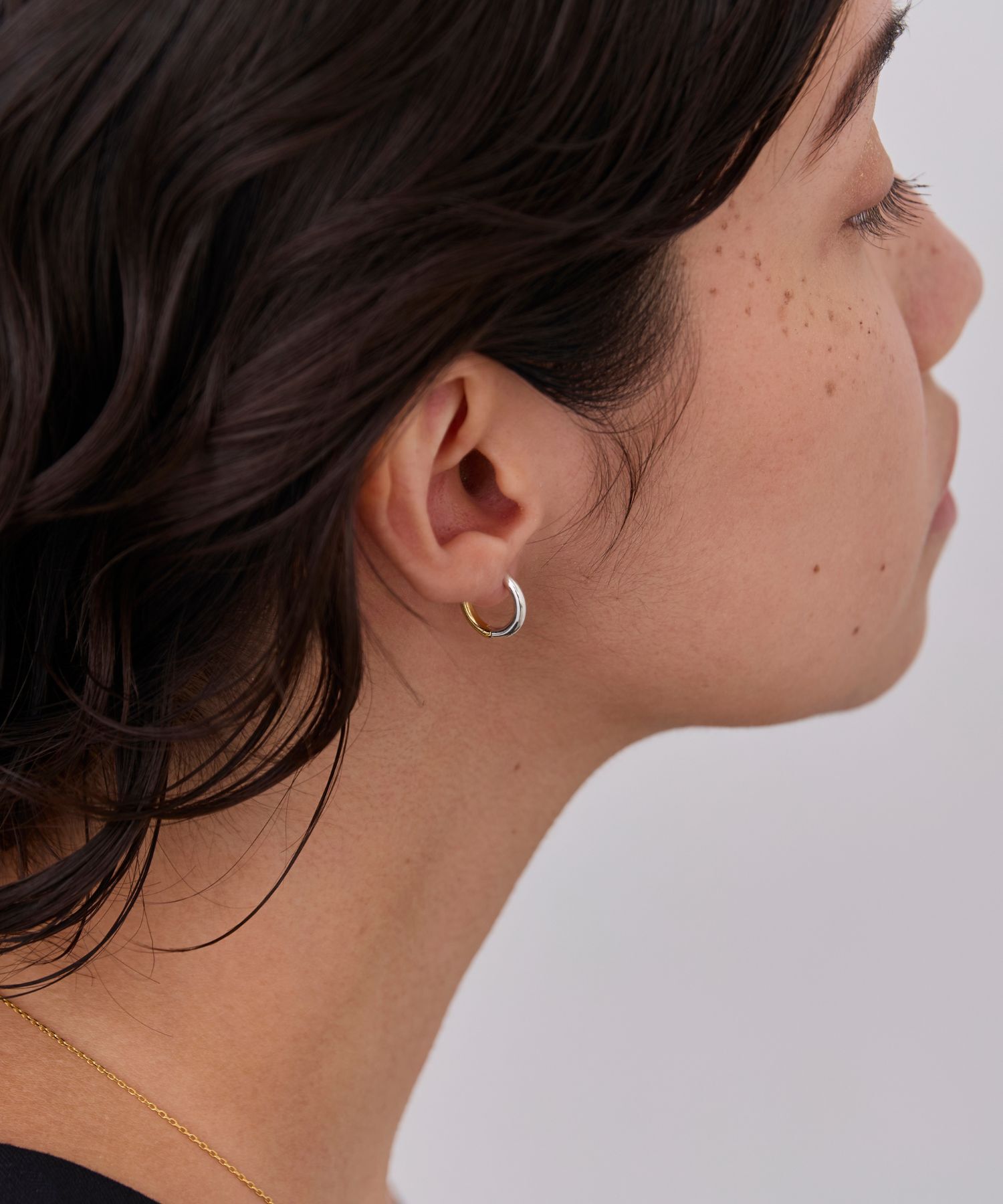JUPITER「【SV】コンビカラーフープピアス/片耳　　ニッケルフリー」|ピアス|