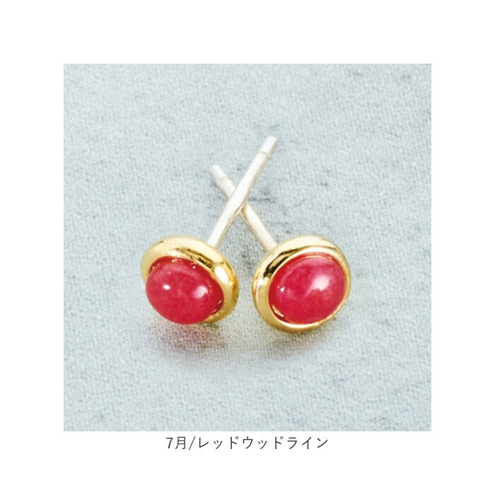 BACKYARD FAMILY「誕生石 ピアス 通販 サン宝石 イヤリング 耳飾り サンホ 誕生石ピアス 天然石 一粒」|ピアス|