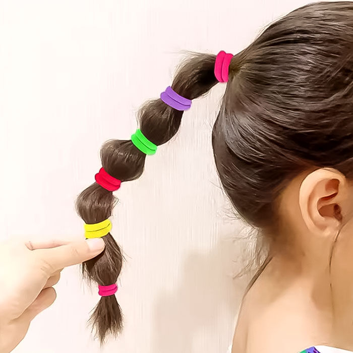 BACKYARD FAMILY「ヘアゴム 子供 セット 100本 通販 パイルゴム 2cm ヘアーゴム ミニゴム キッズ 飾りなし」|ヘアゴム・シュシュ|
