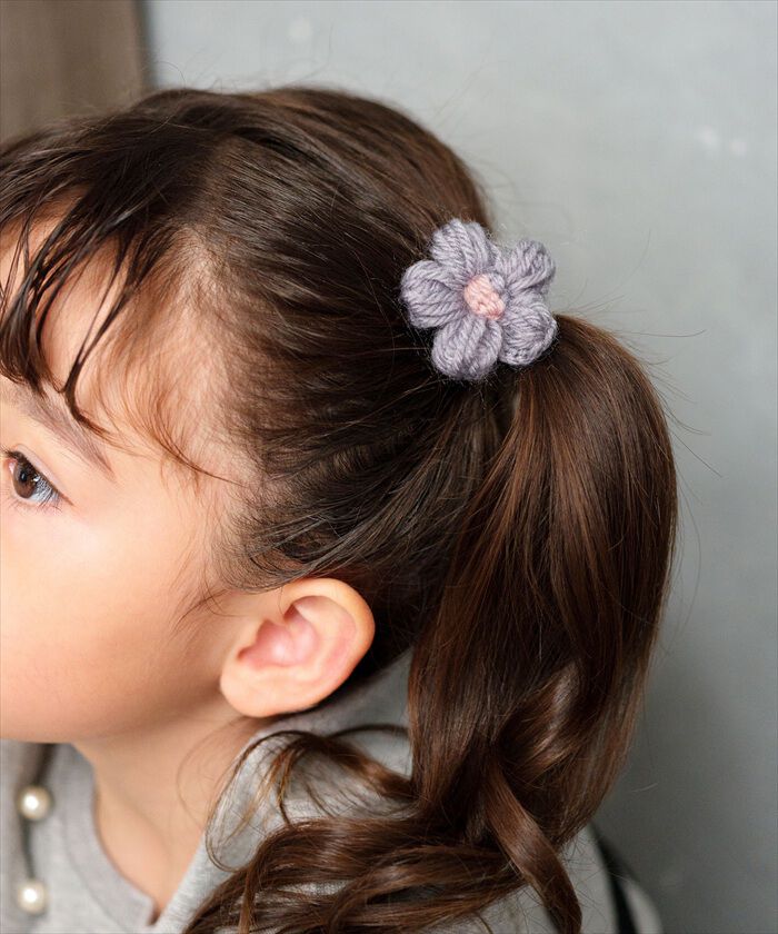 BACKYARD FAMILY「Rora ヘアゴム キッズ 通販 ブルーム ニット 髪ゴム 髪飾り 髪どめ 髪留め」|ヘアゴム・シュシュ|