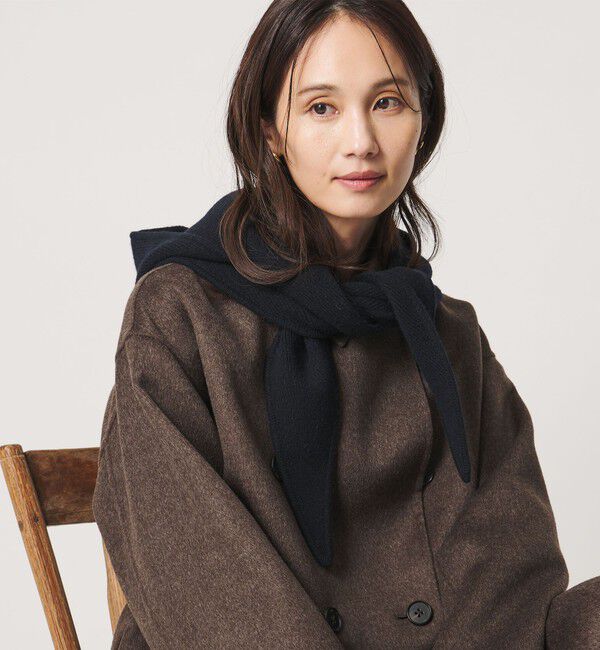 UNITED ARROWS「フーデッド ストール」|ストール|BLACK