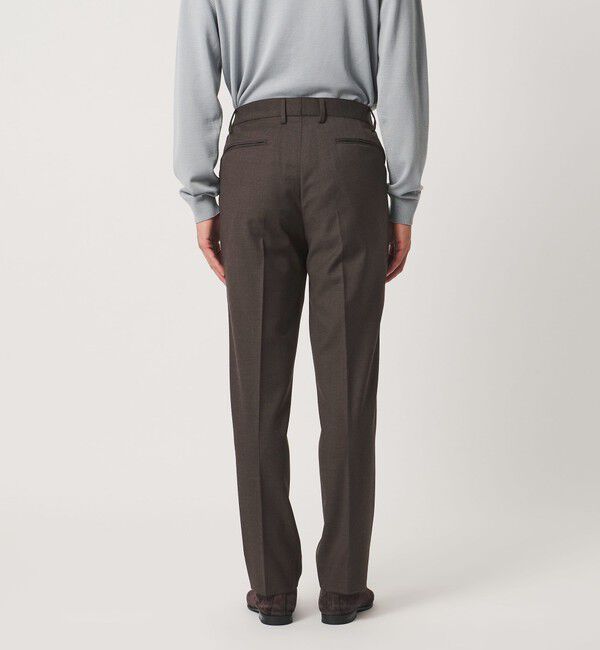 UNITED ARROWS「サイドシャーリング 1プリーツ スリムテーパード スラックス ヨコストレッチ」|スラックス|