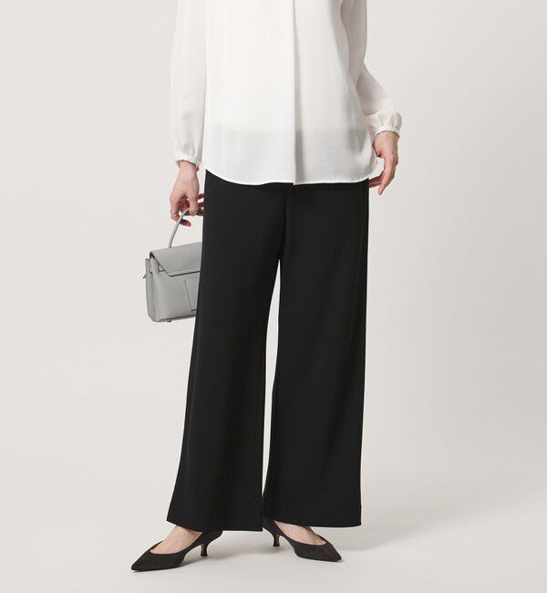 UNITED ARROWS「drapy イージーパンツ」|スラックス|BLACK