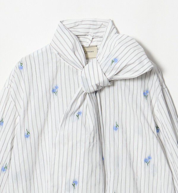 UNITED ARROWS「ストライプ フラワー ジャガード ボウタイ ブラウス」|シャツ・ブラウス|