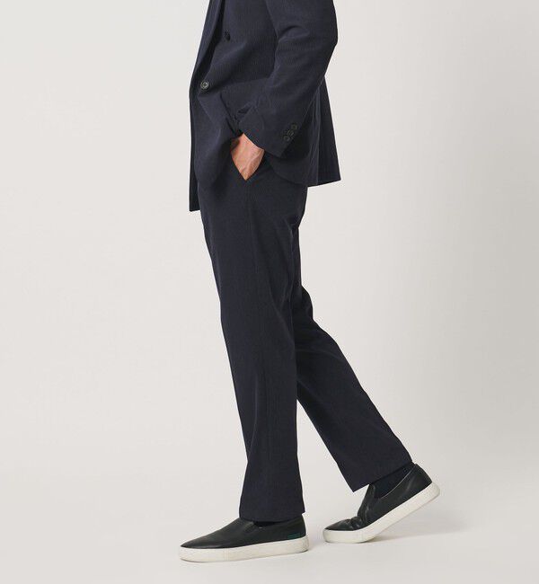 UNITED ARROWS「ライト コーデュロイ １プリーツ テーパード パンツ UA COZY ウォッシャブル ヨコストレッチ」|スラックス|