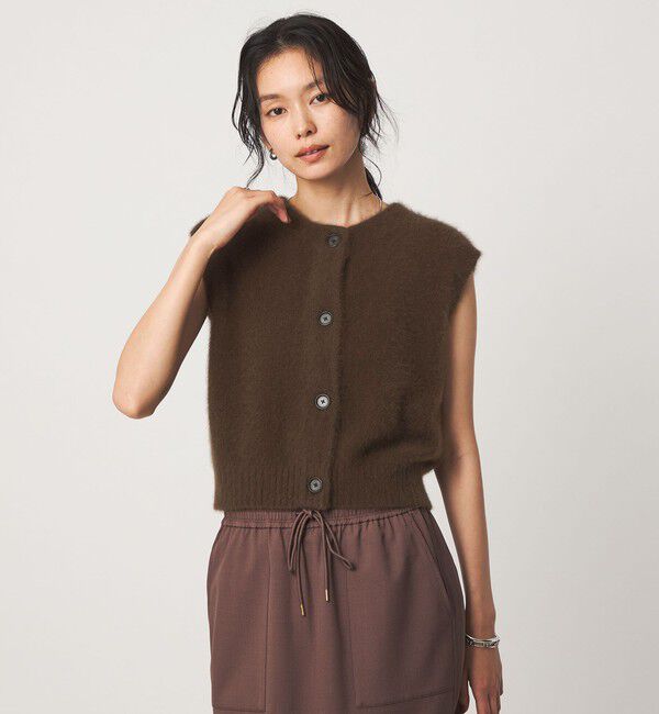 UNITED ARROWS green label relaxing「ヘアリー 2WAY ニット ベスト」|ベスト・ジレ|