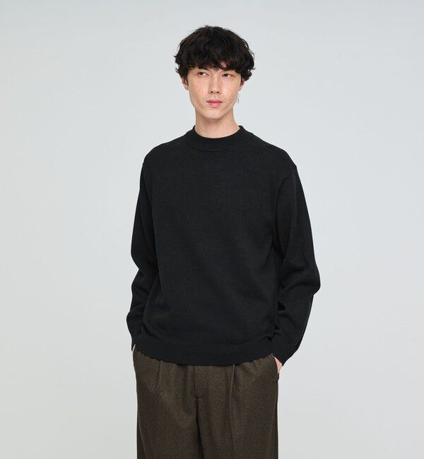 UNITED ARROWS green label relaxing「コットン ポリエステル シルク プレーティング モックネック ニット」|ニット・セーター|