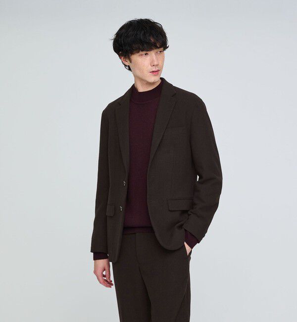 UNITED ARROWS green label relaxing「ウォッシャブル ホームスパン ナロー ジャケット -ストレッチ-」|テーラードジャケット|DK.BROWN