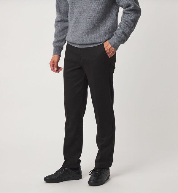 UNITED ARROWS green label relaxing「【WEB限定】JUST fit ウールライク ブラッシュドジャージー イージースラックス」|その他|BLACK