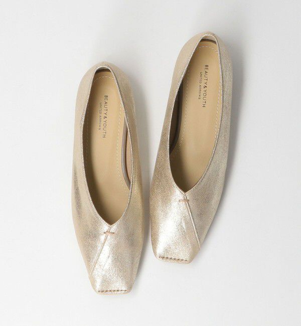 BEAUTY&YOUTH UNITED ARROWS「Vカットステッチ フラットシューズ」|バレエシューズ|