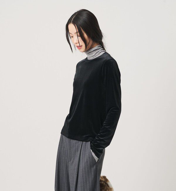 BEAUTY&YOUTH UNITED ARROWS「ベロア ロングスリーブTシャツ ウォッシャブル」|Tシャツ・カットソー|