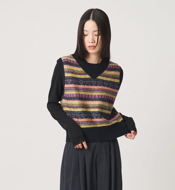 BEAUTY&YOUTH UNITED ARROWS「ウールブレンド フェアアイル Vネックベスト」|ベスト・ジレ|