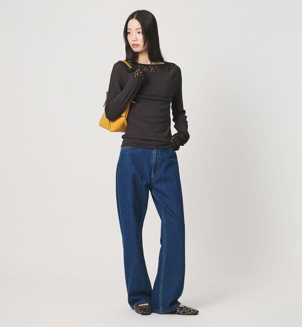 BEAUTY&YOUTH UNITED ARROWS「レースドッキング ロングスリーブ カットソー」|Tシャツ・カットソー|
