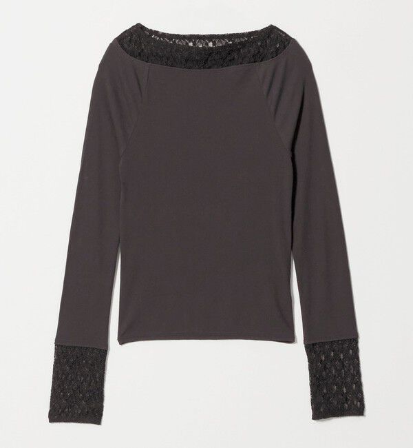 BEAUTY&YOUTH UNITED ARROWS「レースドッキング ロングスリーブ カットソー」|Tシャツ・カットソー|