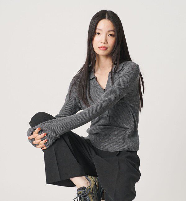 BEAUTY&YOUTH UNITED ARROWS「オーガニックコットン スキッパー  リブニットプルオーバー ウォッシャブル」|ニット・セーター|