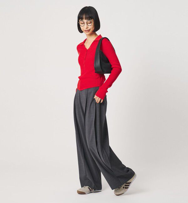 BEAUTY&YOUTH UNITED ARROWS「オーガニックコットン スキッパー  リブニットプルオーバー ウォッシャブル」|ニット・セーター|