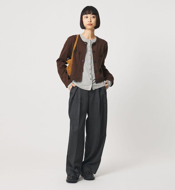 BEAUTY&YOUTH UNITED ARROWS「ツイードライク レイヤータック ワイドパンツ ウォッシャブル」|その他|