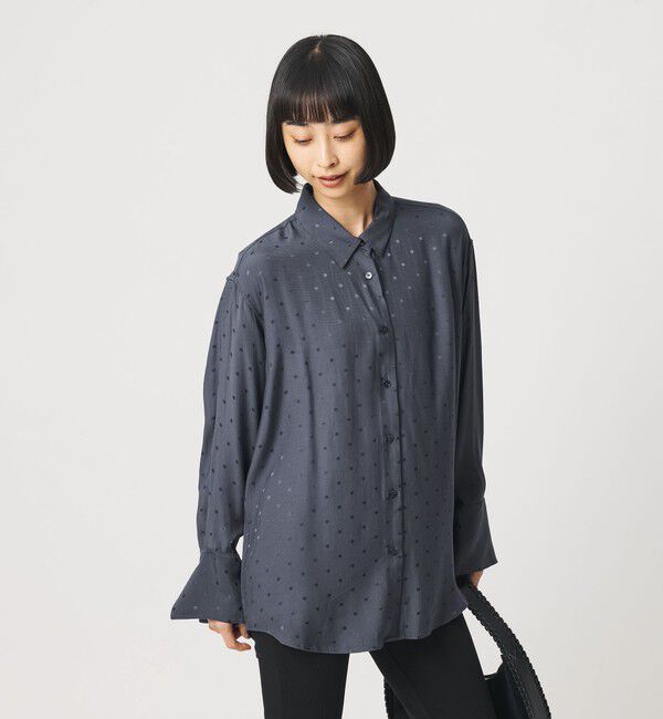 BEAUTY&YOUTH UNITED ARROWS「レーヨン ドットジャガード タック レギュラーカラー シャツ」|シャツ・ブラウス|