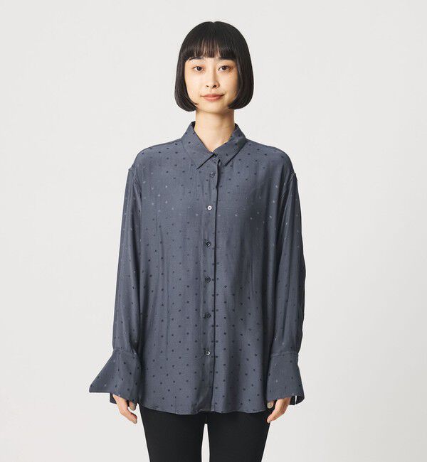 BEAUTY&YOUTH UNITED ARROWS「レーヨン ドットジャガード タック レギュラーカラー シャツ」|シャツ・ブラウス|