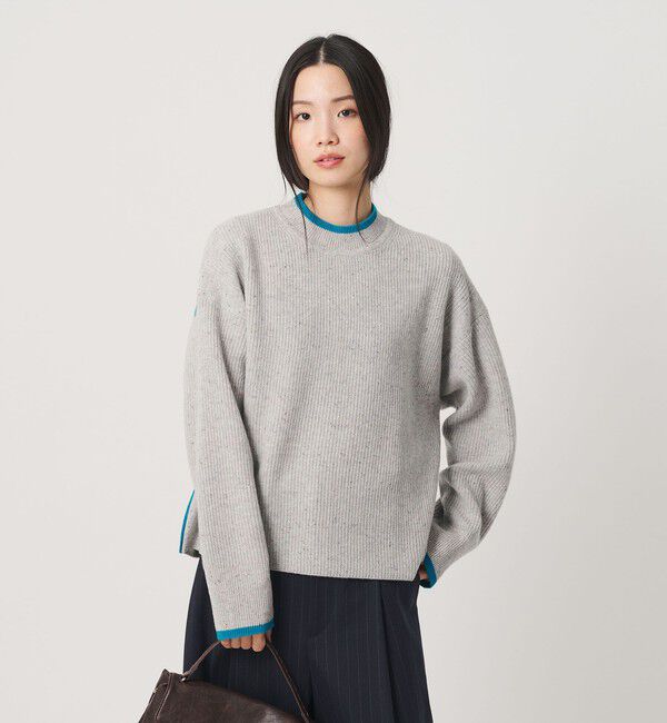 BEAUTY&YOUTH UNITED ARROWS「ウール ネップカラーライン クルーネック ニットプルオーバー」|ニット・セーター|