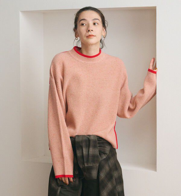 BEAUTY&YOUTH UNITED ARROWS「ウール ネップカラーライン クルーネック ニットプルオーバー」|ニット・セーター|