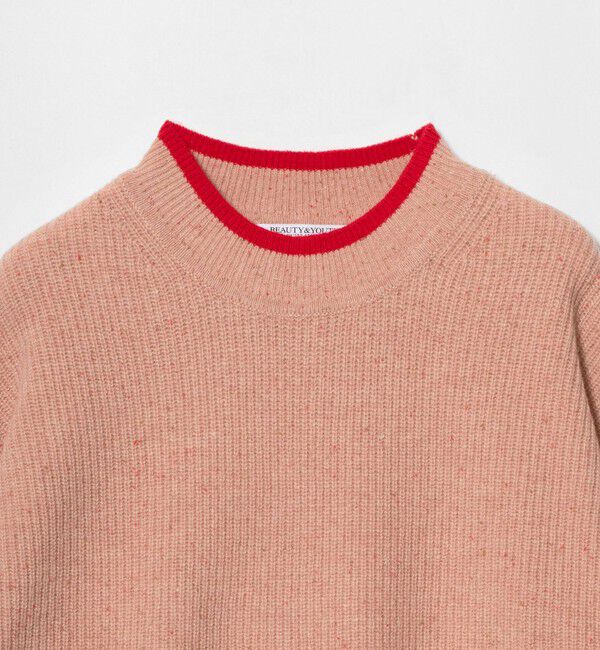 BEAUTY&YOUTH UNITED ARROWS「ウール ネップカラーライン クルーネック ニットプルオーバー」|ニット・セーター|