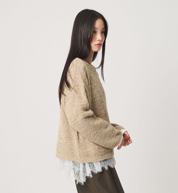 BEAUTY&YOUTH UNITED ARROWS「レースコンビ ロングスリーブ カットソー」|Tシャツ・カットソー|