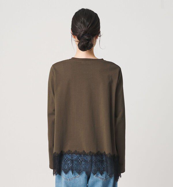 BEAUTY&YOUTH UNITED ARROWS「レースコンビ ロングスリーブ カットソー」|Tシャツ・カットソー|