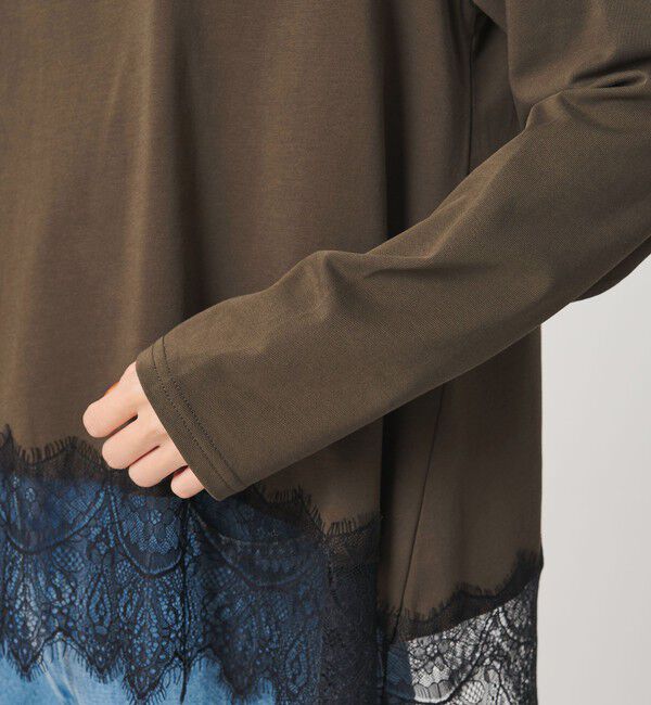 BEAUTY&YOUTH UNITED ARROWS「レースコンビ ロングスリーブ カットソー」|Tシャツ・カットソー|