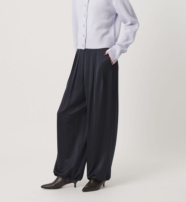 BEAUTY&YOUTH UNITED ARROWS「サテン ドローストリング バックゴムパンツ ウォッシャブル」|その他|