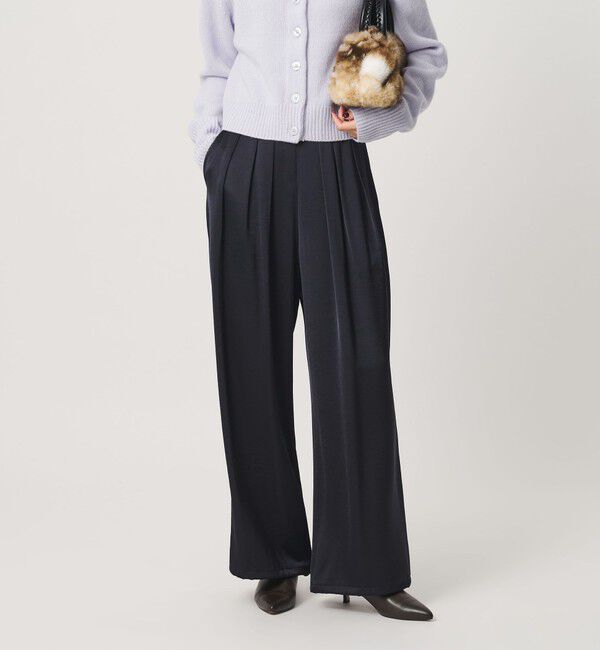 BEAUTY&YOUTH UNITED ARROWS「サテン ドローストリング バックゴムパンツ ウォッシャブル」|その他|
