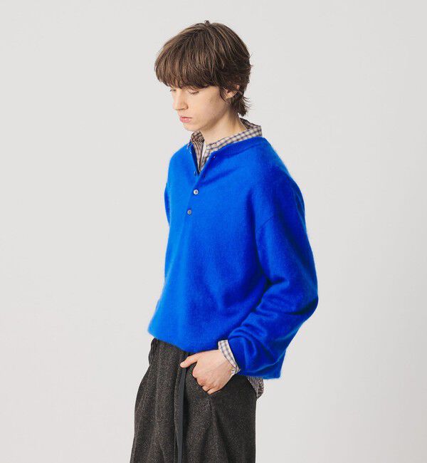 BEAUTY&YOUTH UNITED ARROWS「ミンク フィニッシュ ウール ヘンリーネック ニット」|ニット・セーター|