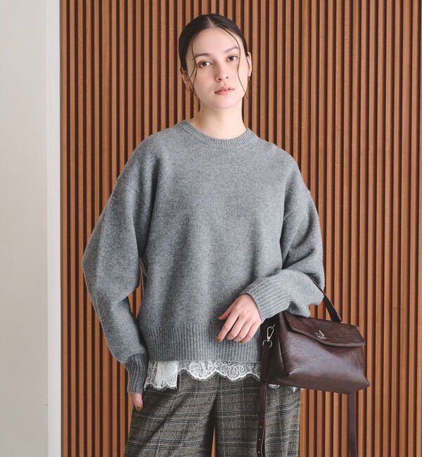 BEAUTY&YOUTH UNITED ARROWS「ウールカシミヤ アクア クルーネックニット」|ニット・セーター|