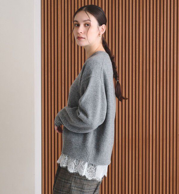 BEAUTY&YOUTH UNITED ARROWS「ウールカシミヤ アクア クルーネックニット」|ニット・セーター|