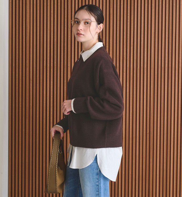 BEAUTY&YOUTH UNITED ARROWS「ウールカシミヤ アクア クルーネックニット」|ニット・セーター|