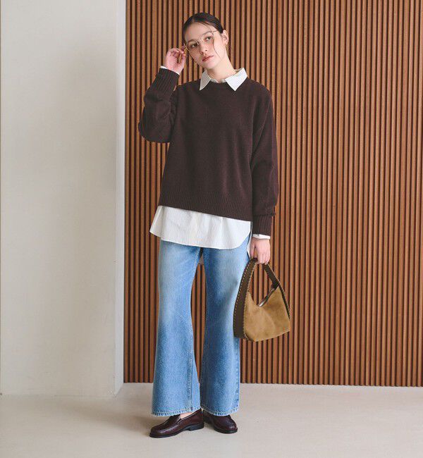 BEAUTY&YOUTH UNITED ARROWS「ウールカシミヤ アクア クルーネックニット」|ニット・セーター|