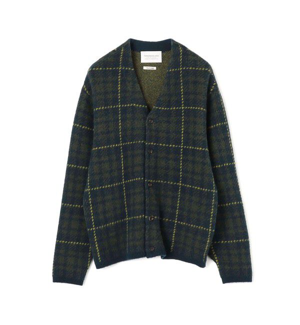 TOMORROWLAND MENS「TOMORROWLAND tricot メリノウール チーゼル起毛 タータンチェックカーディガン」|カーディガン|68 ネイビー系