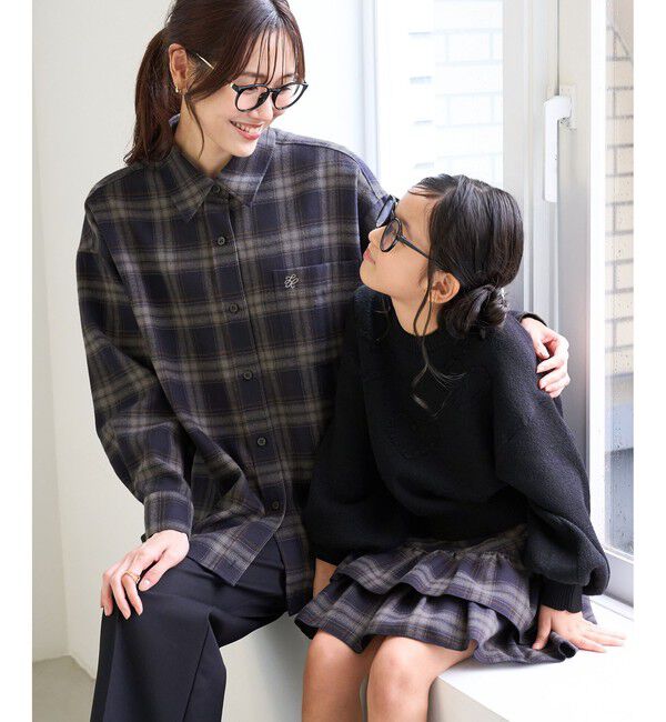 Rope&rsquo;Picnic「【WEB限定カラー】ロゴ刺繍チェックネルシャツ/2WAY」|シャツ・ブラウス|