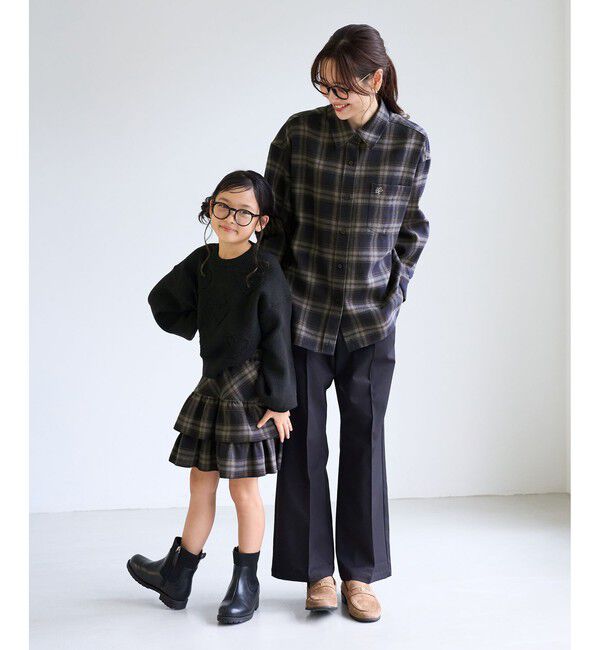 Rope&rsquo;Picnic「【WEB限定カラー】ロゴ刺繍チェックネルシャツ/2WAY」|シャツ・ブラウス|