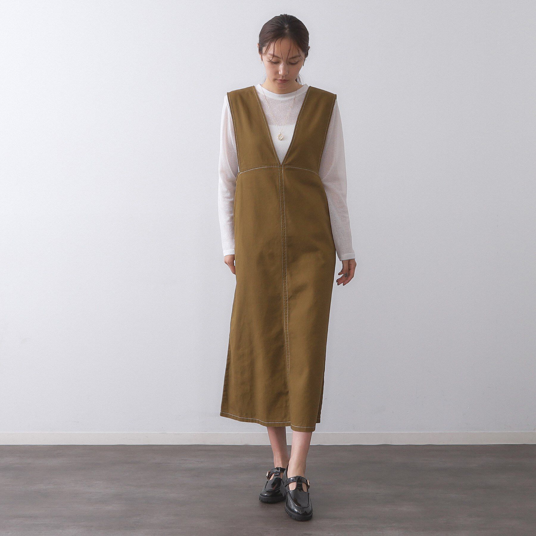 OPAQUE.CLIP「シアーラウンドネックカットソー【洗濯機洗い可】」|Tシャツ・カットソー|