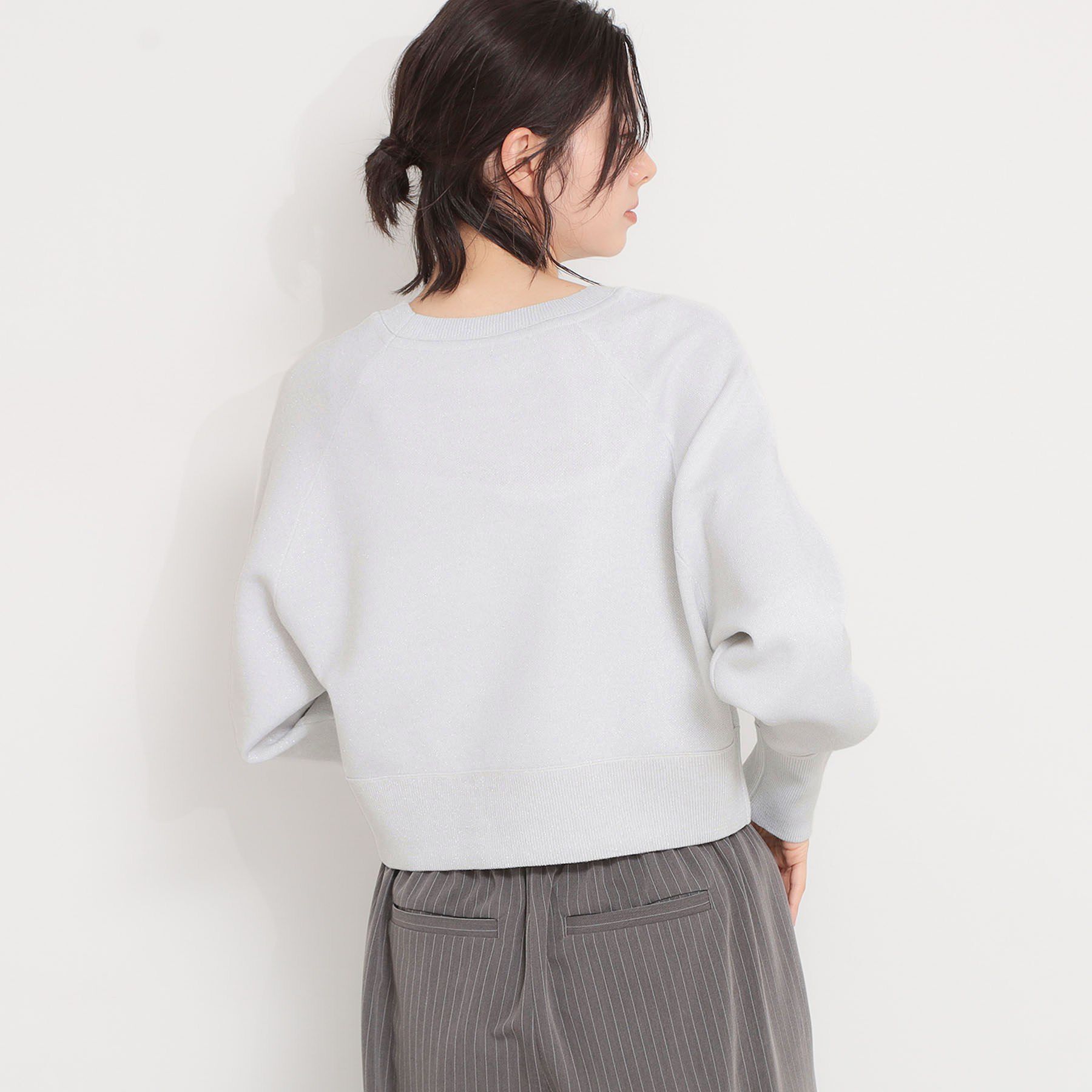 THE SHOP TK「【着丈が選べる】スウェットライクラメジャカードニット」|ニット・セーター|