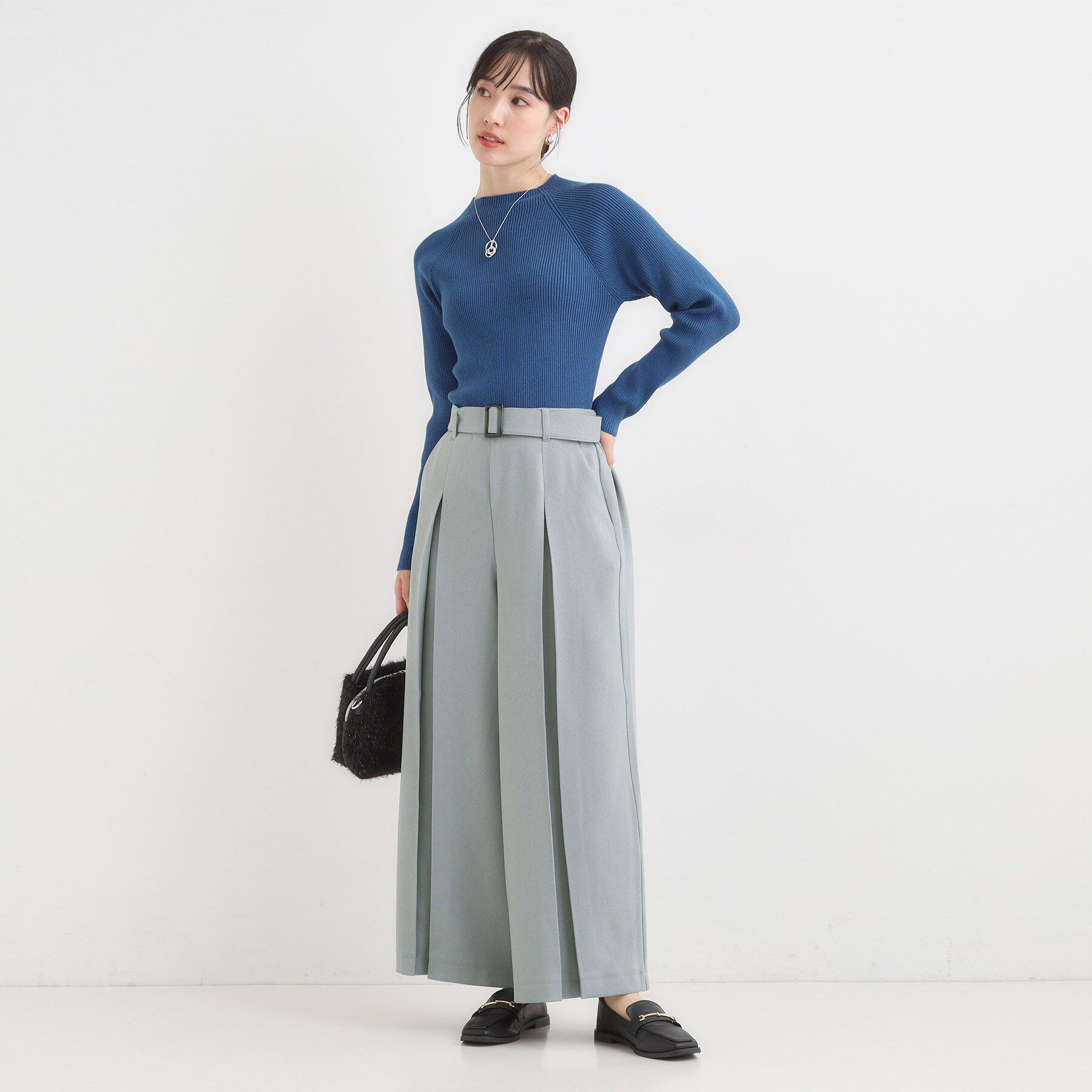 SHOO･LA･RUE「【着丈選べる/S-LL】スタイルアップが叶う ベルト付きワイドパンツ」|その他|